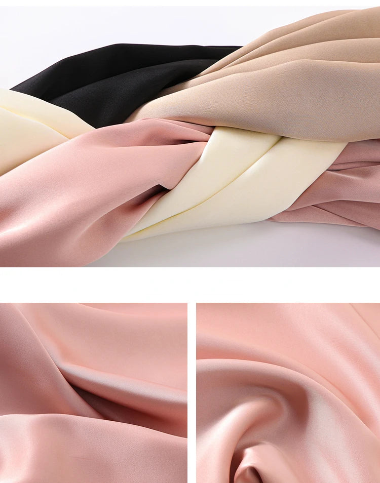 Women's Wide Leg Pants Summer Ice Silk Straight Trousers High Waist Ladies Casual Loose Satin Soft Full-length Pants for Women