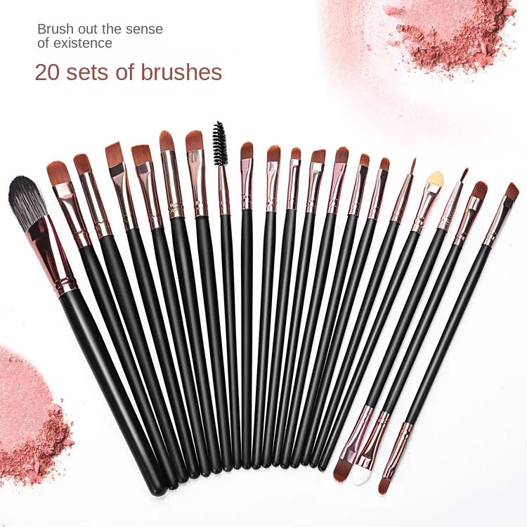 20pcs Eye brush Complete eyeshadow Brush Beauty Tool Explosive neutral logo Free Eyeliner brush