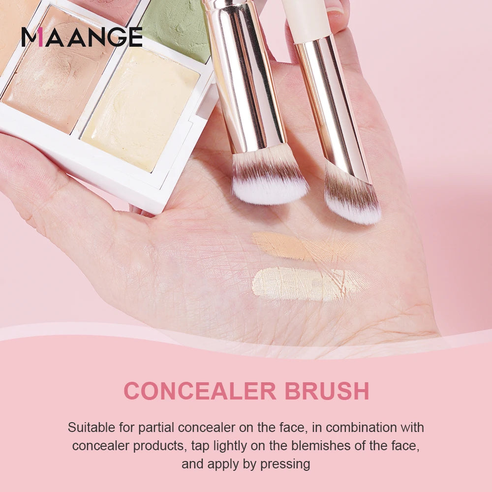 MAANGE Gift Box 4 Pieces Face Makeup Brushes Kit Foundation Concealer Soft Bristles Flawless Beauty Tool For Women Facial Makeup