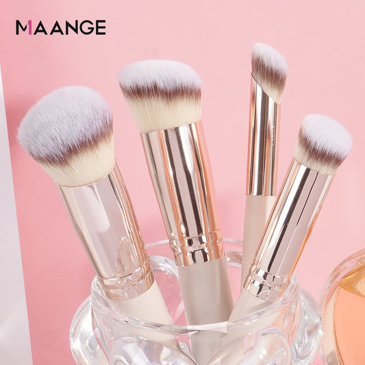 MAANGE Gift Box 4 Pieces Face Makeup Brushes Kit Foundation Concealer Soft Bristles Flawless Beauty Tool For Women Facial Makeup