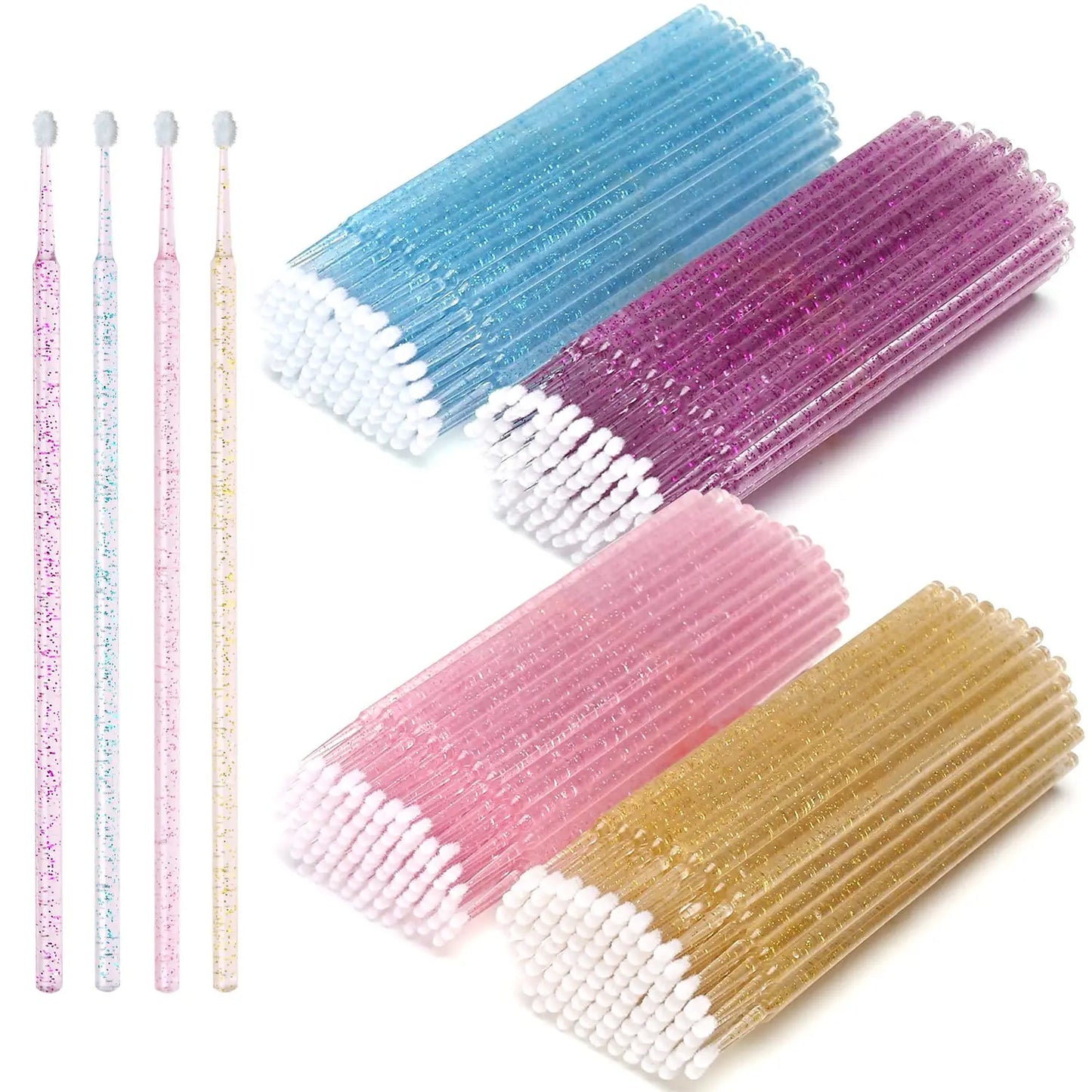 Disposable Eyelash Brushes Swab 100pcs Micro brushes Eyelash Extension Tools Individual Eyelashes Removing Tools Applicators