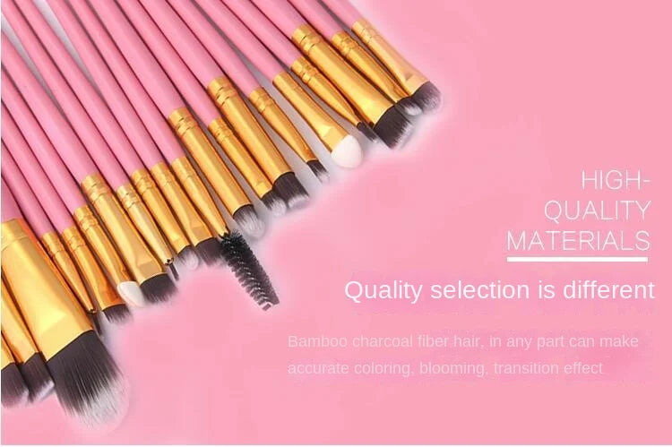 20pcs Eye brush Complete eyeshadow Brush Beauty Tool Explosive neutral logo Free Eyeliner brush